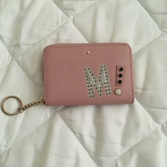 kate spade pink Hartley Lane Cassidy Letter Initial Wallet M nwot - Picture 6 of 13